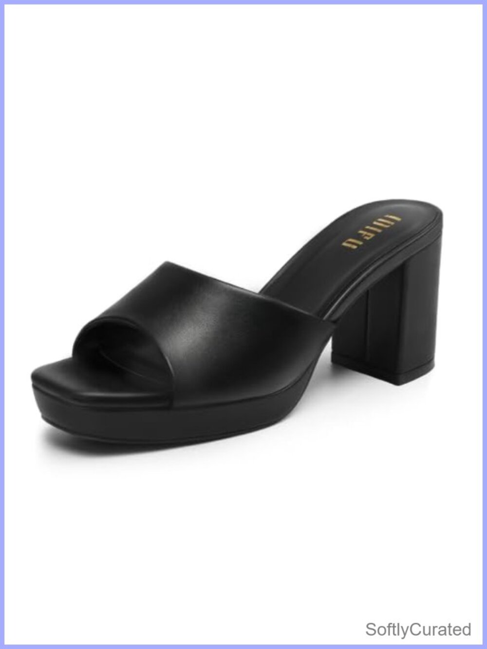 IDIFU Women's Chunky Platform Block Heels Thick Mule Sandals